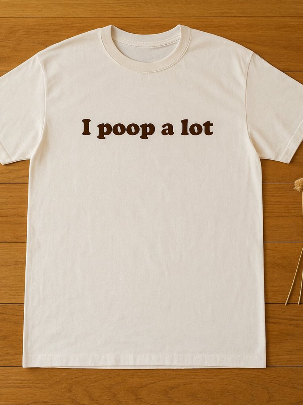 I Poop A Lot Funny Graphic Tee | Funny Statement T-Shirt | White Unisex Humor
